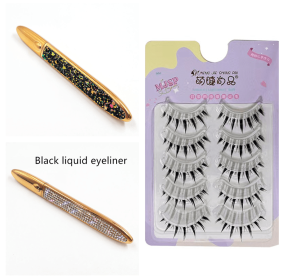 False Eyelashes Self-adhesive Eyeliner Multicolor (Option: F Set-Set)