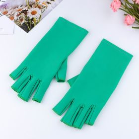 Manicure UV Protection Glove (Option: Lake green)