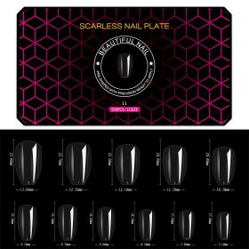 1 Box 500-550PCS Hot Black Box Nail Sheet Ultra-Thin Seamless Matte False Nail Tips Soft Gel Manicure Tips (Kinds: 11)